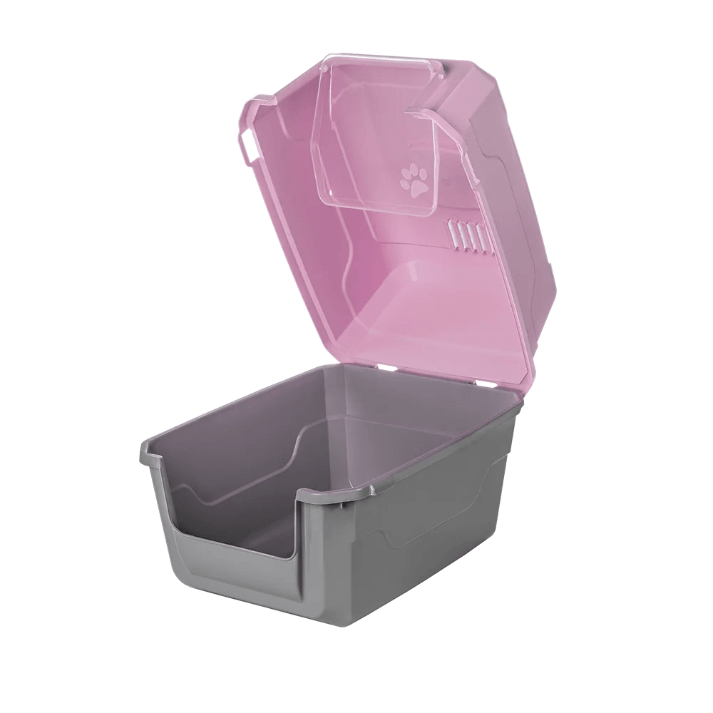 Amazon Tam Açılır Kapalı Kedi Tuvaleti Pembe 52x37x48 cm